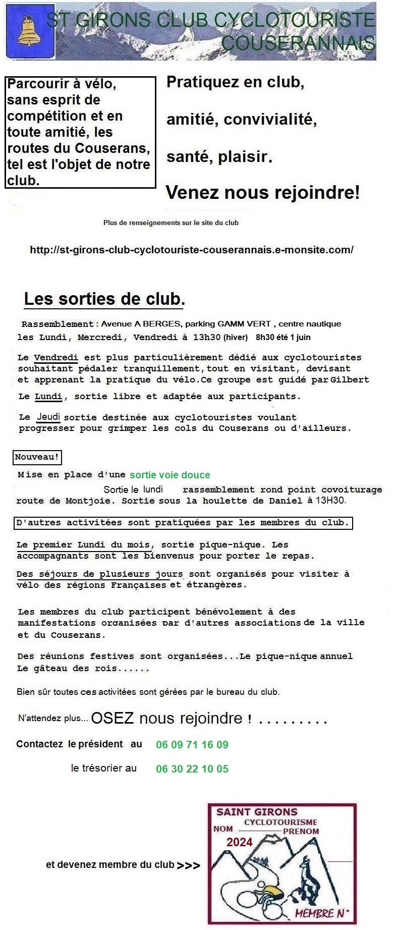 Flyer presentation du club 20240730